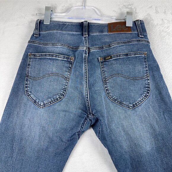 Lee Straight Leg Jeans Mens Size 32X32 Extreme Motion Slim Fit 102018456 Blue - Picture 4 of 12